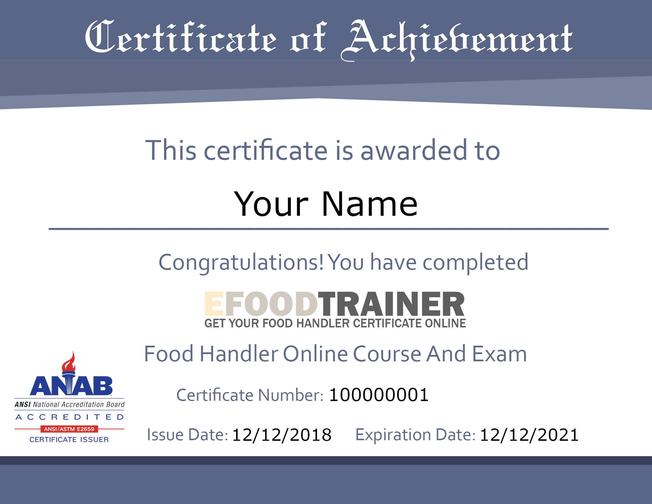 Food Handeling Certificate Master of Documents